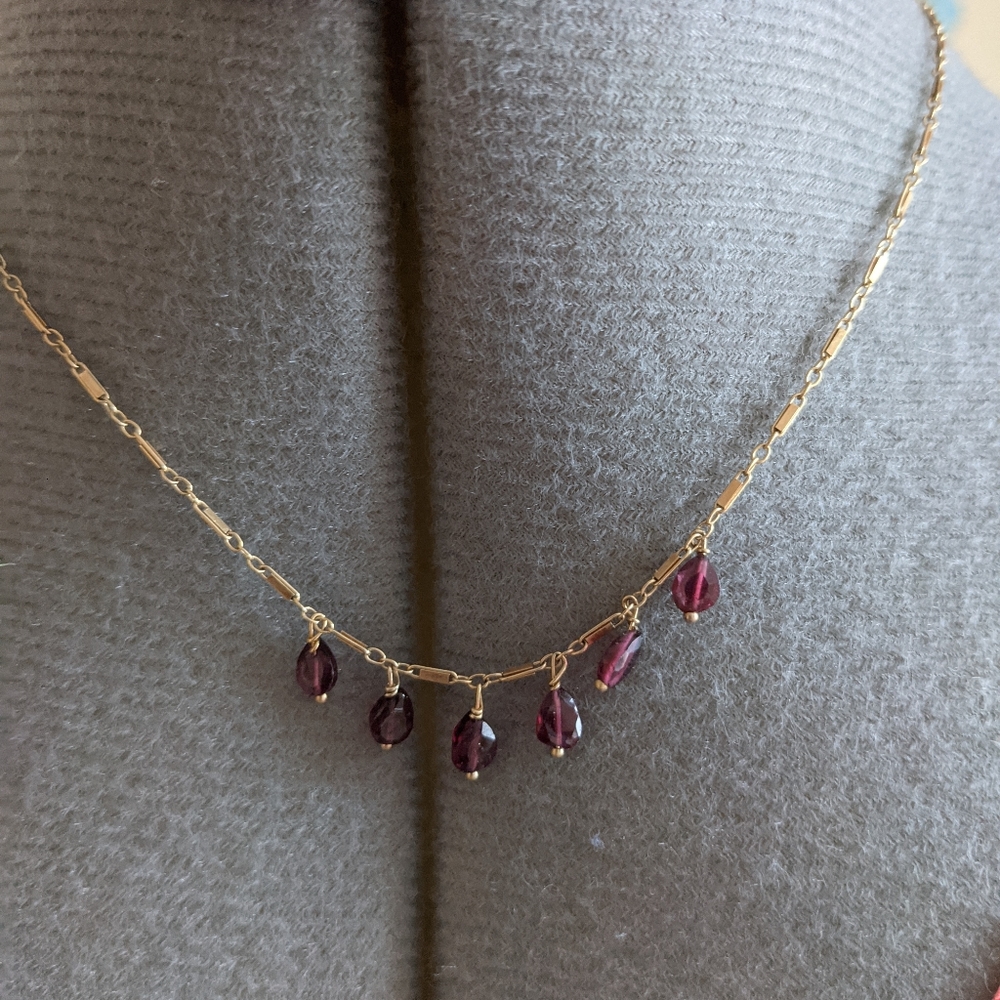 Serefina for Anthropologie gem drop necklace